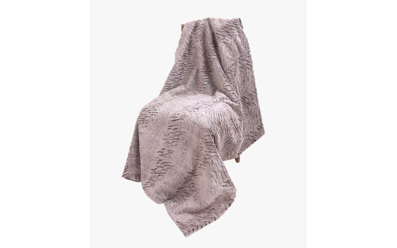 Brushed Faux Fur Throw